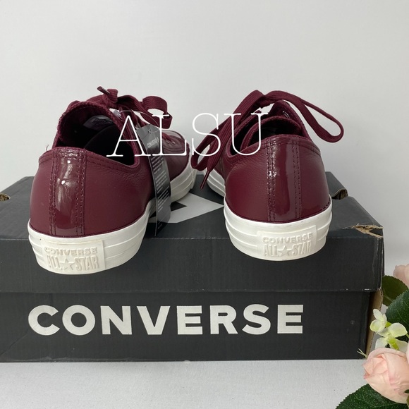 Converse Ctas Low Top Leather Dark Burgundy W - Picture 3 of 8